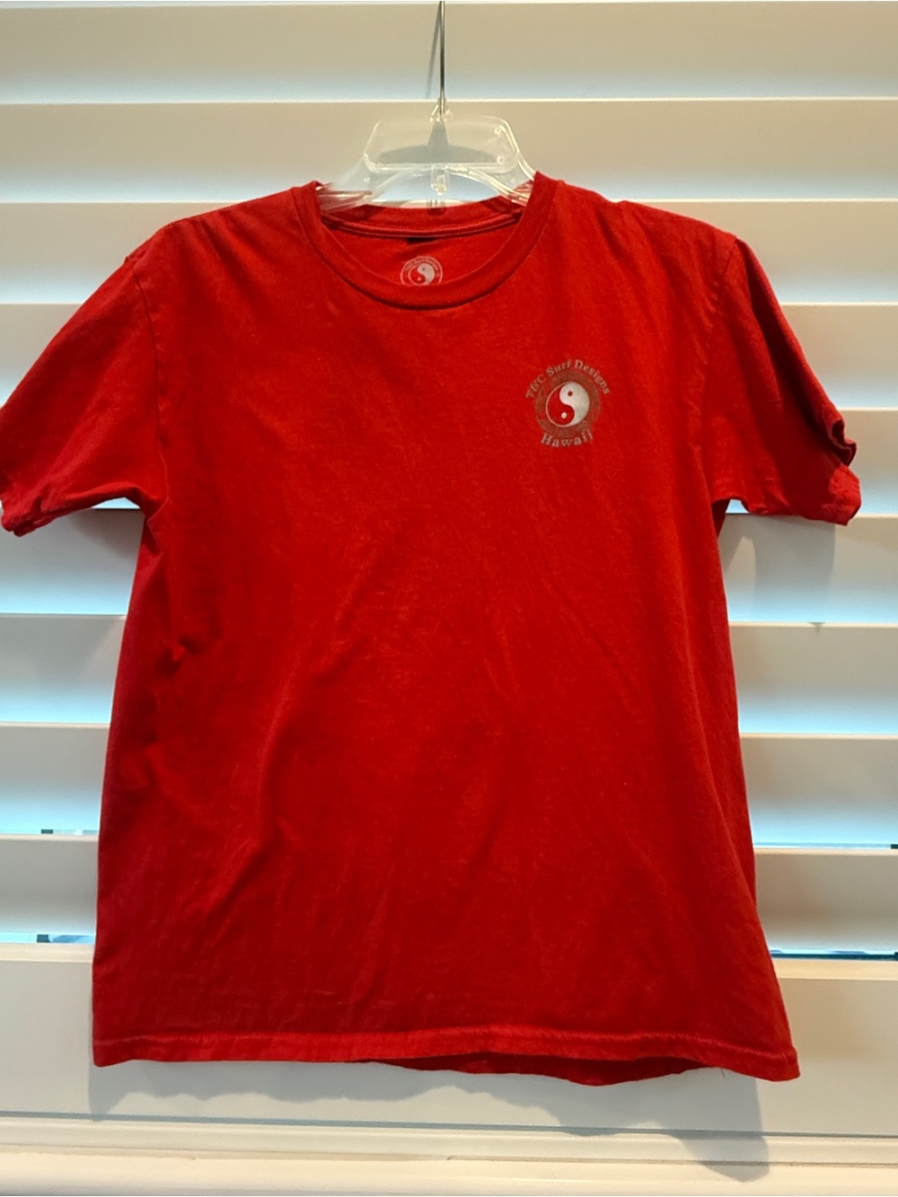 Kids XL T&C Red Short-Sleeve Tee with Yin-Yang Graphic